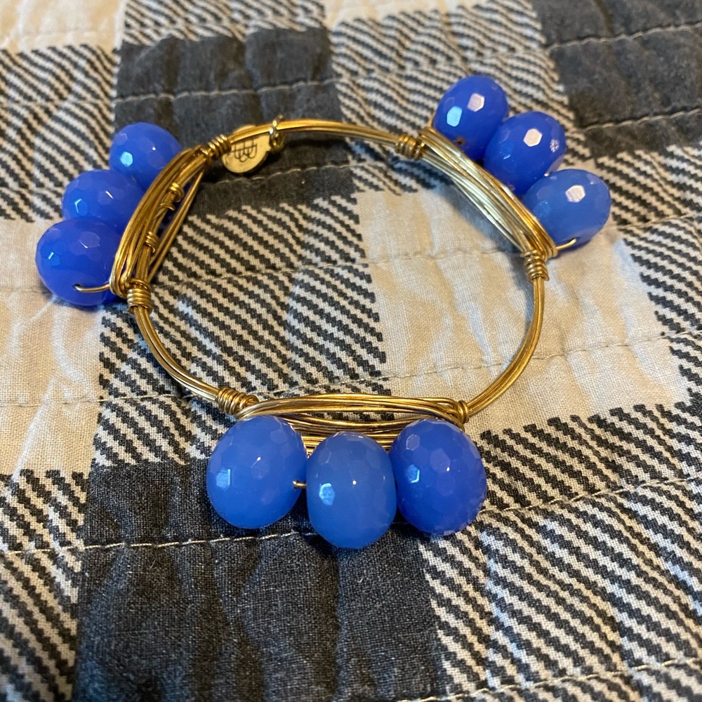 Blue Bourbon and Bowties bangle